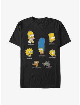The Simpsons Family Faces T-Shirt, , hi-res