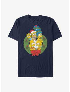 The Simpsons Family Holiday Wreath T-Shirt, , hi-res
