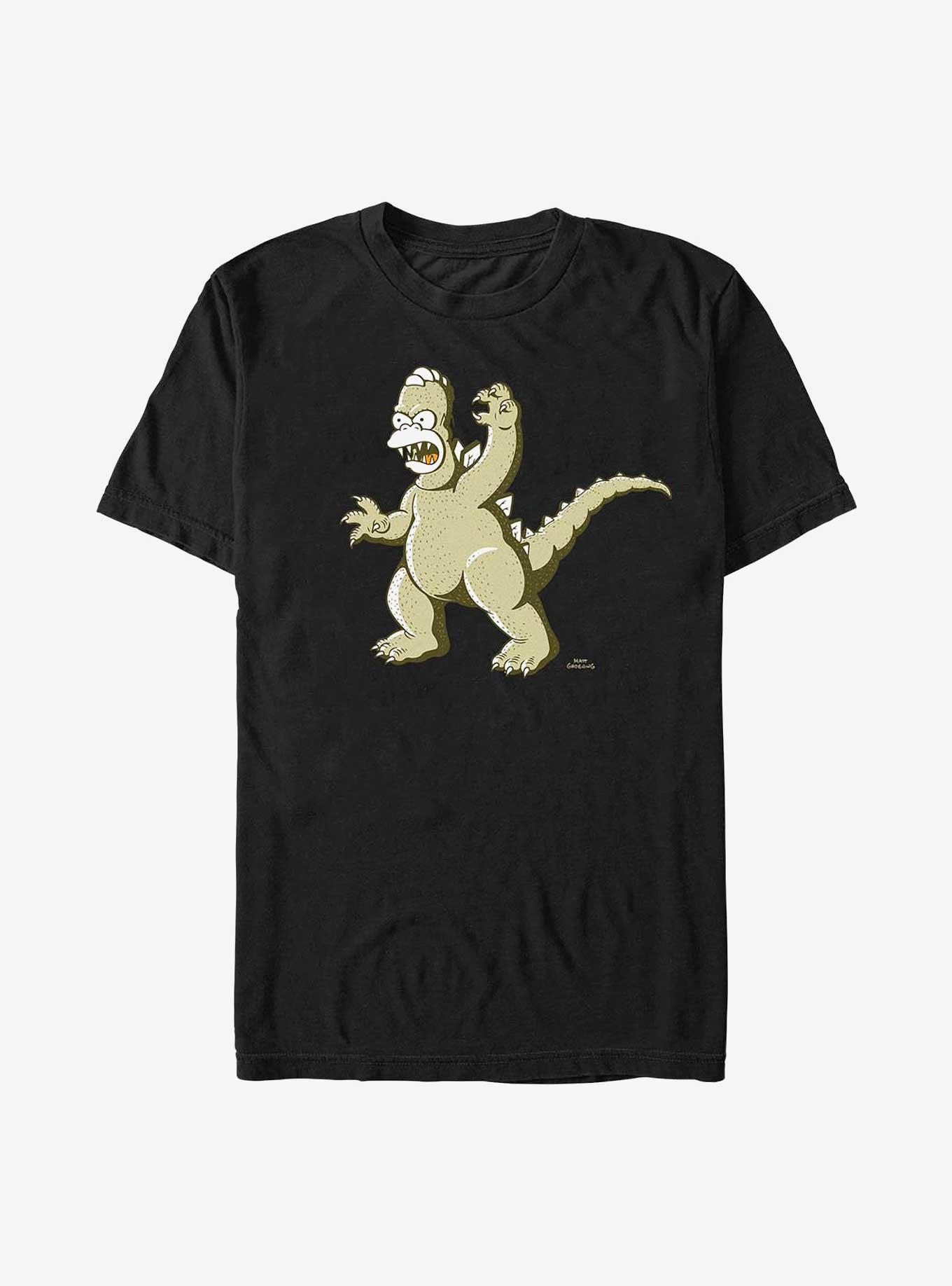 The Simpsons Homer As Godzilla T-Shirt, BLACK, hi-res