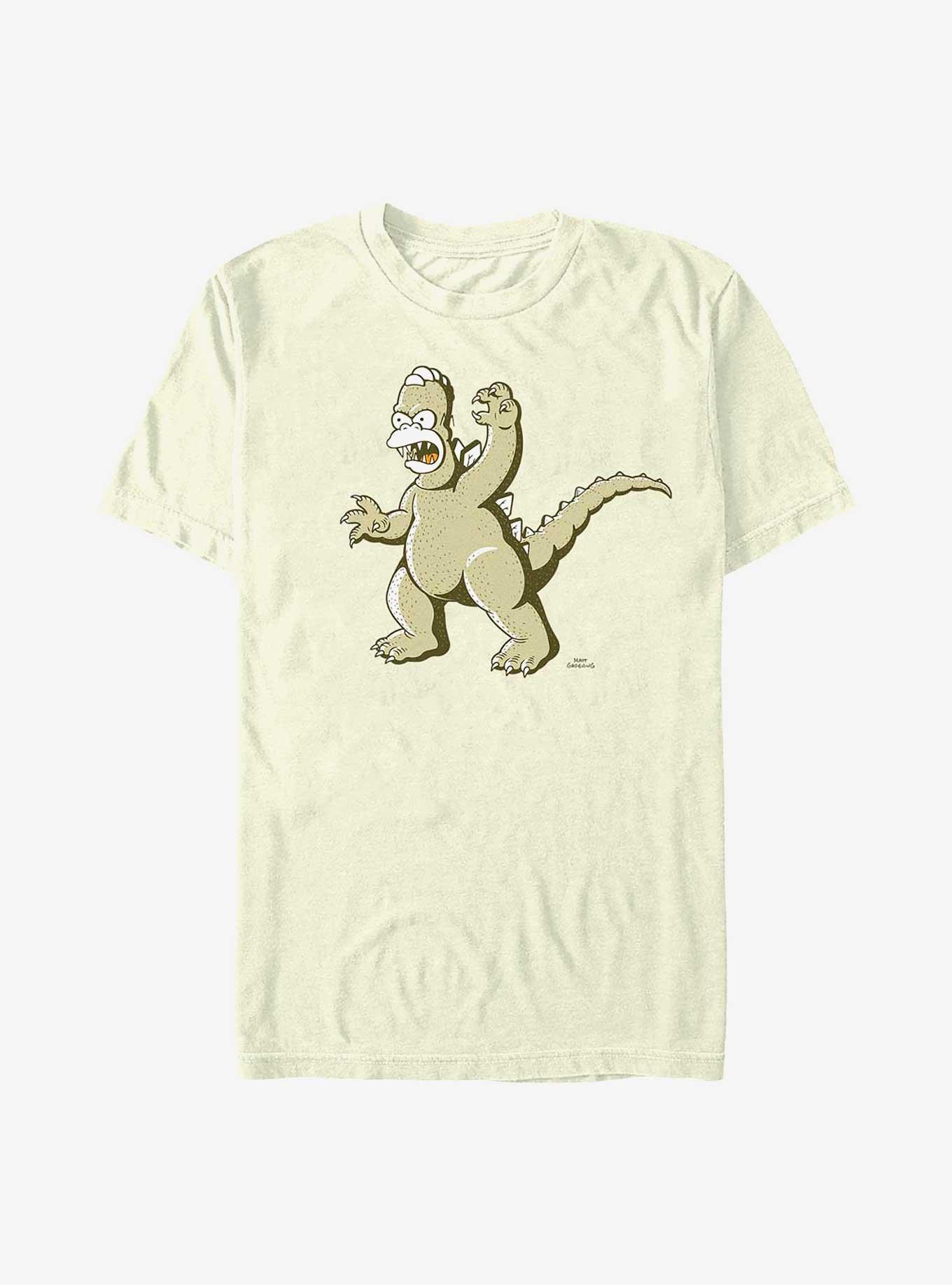 The Simpsons Homer As Godzilla T-Shirt, NATURAL, hi-res