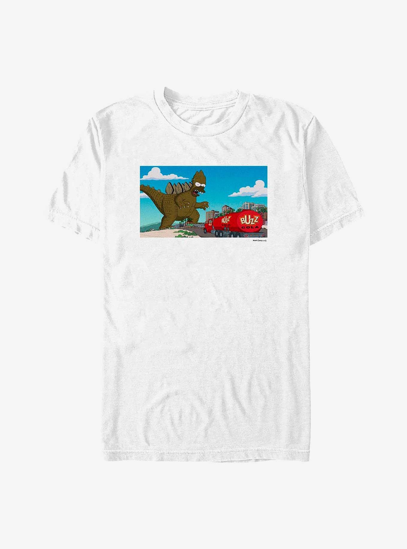 The Simpsons Godizilla Homer T-Shirt, WHITE, hi-res
