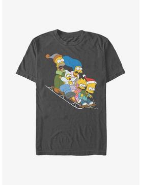 The Simpsons Gone Sledding T-Shirt, CHARCOAL, hi-res