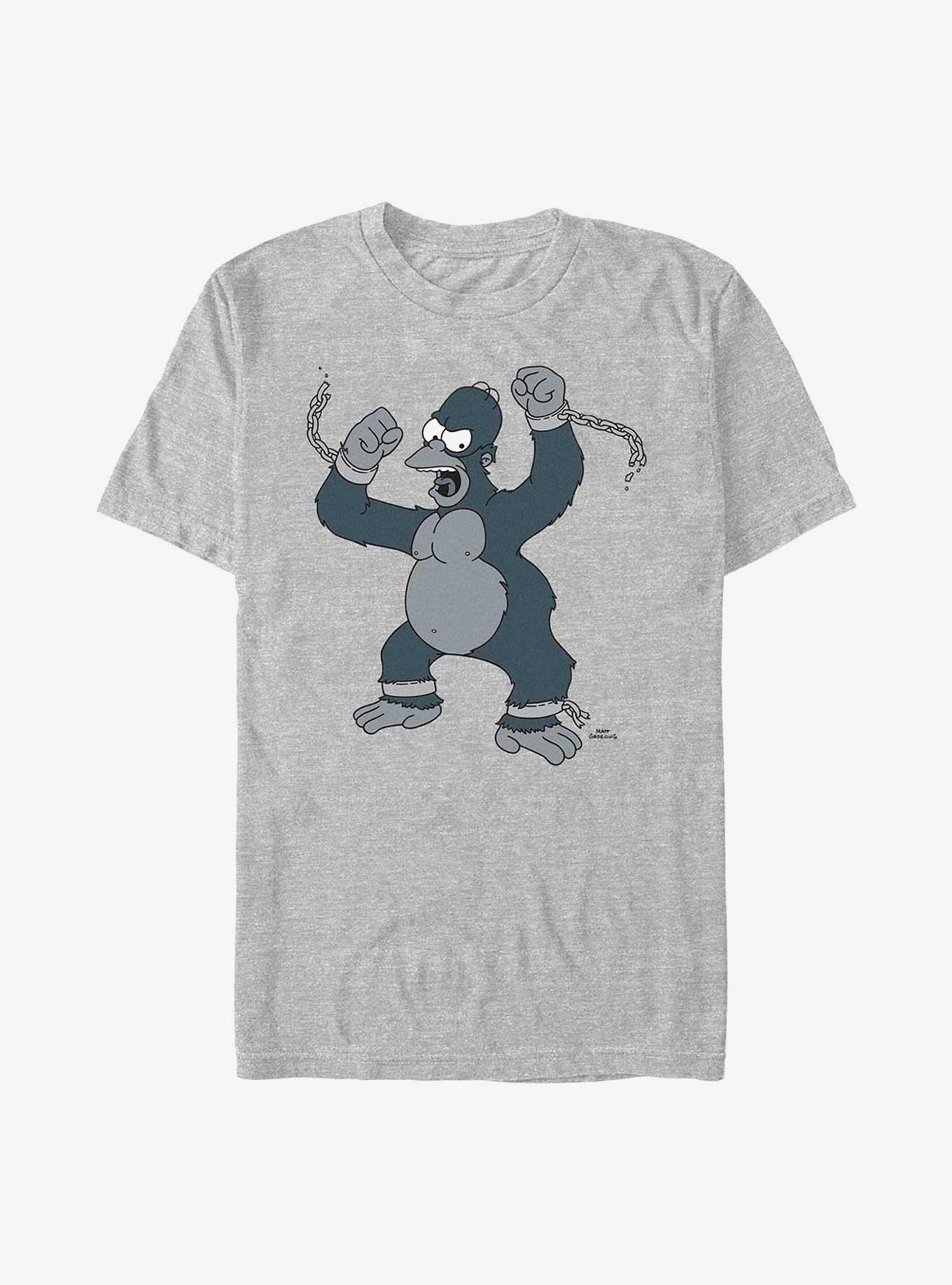 The Simpsons Gorilla Homer T-Shirt, ATH HTR, hi-res