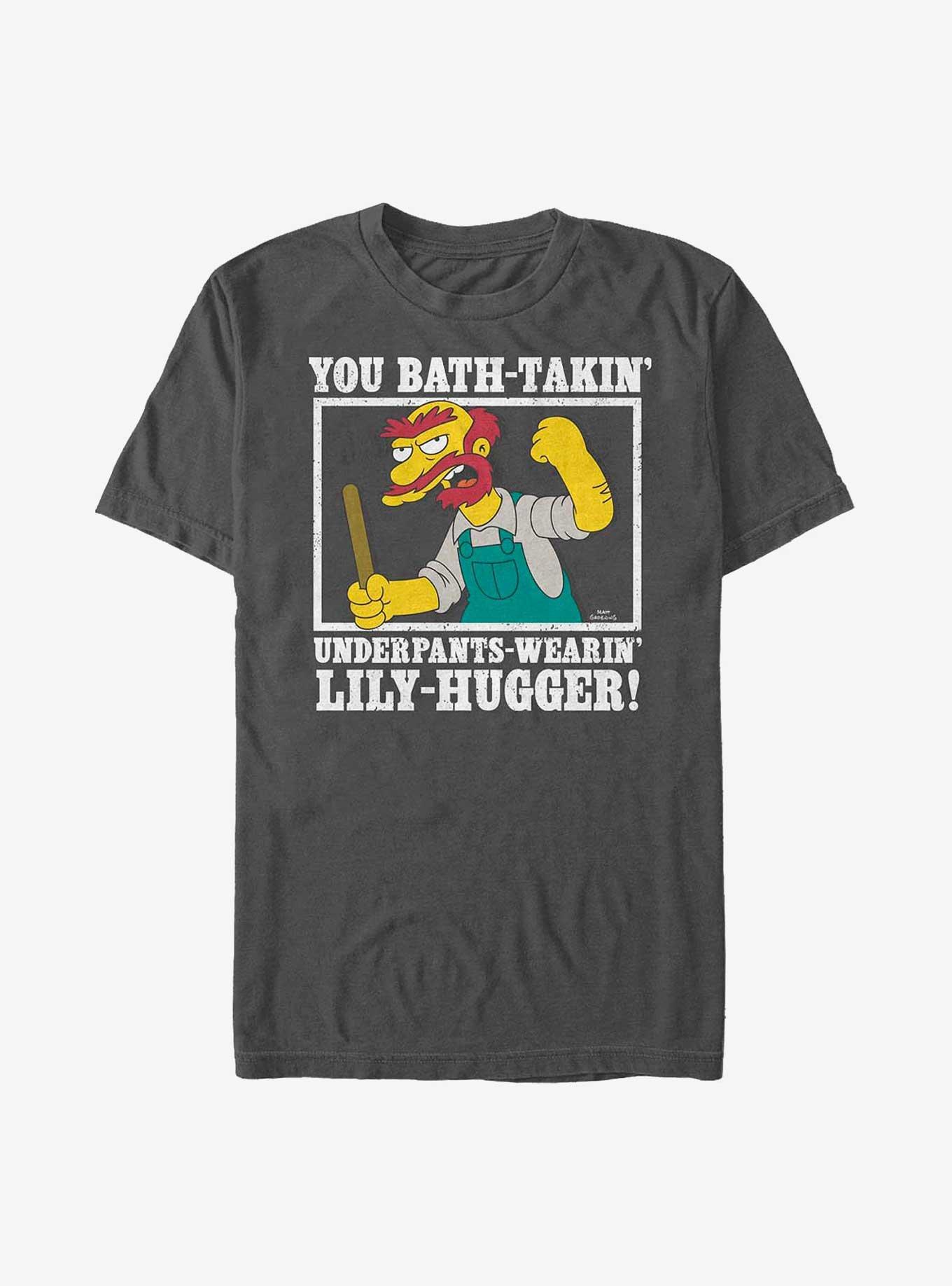 The Simpsons Groundskeeper Willie T-Shirt, CHARCOAL, hi-res