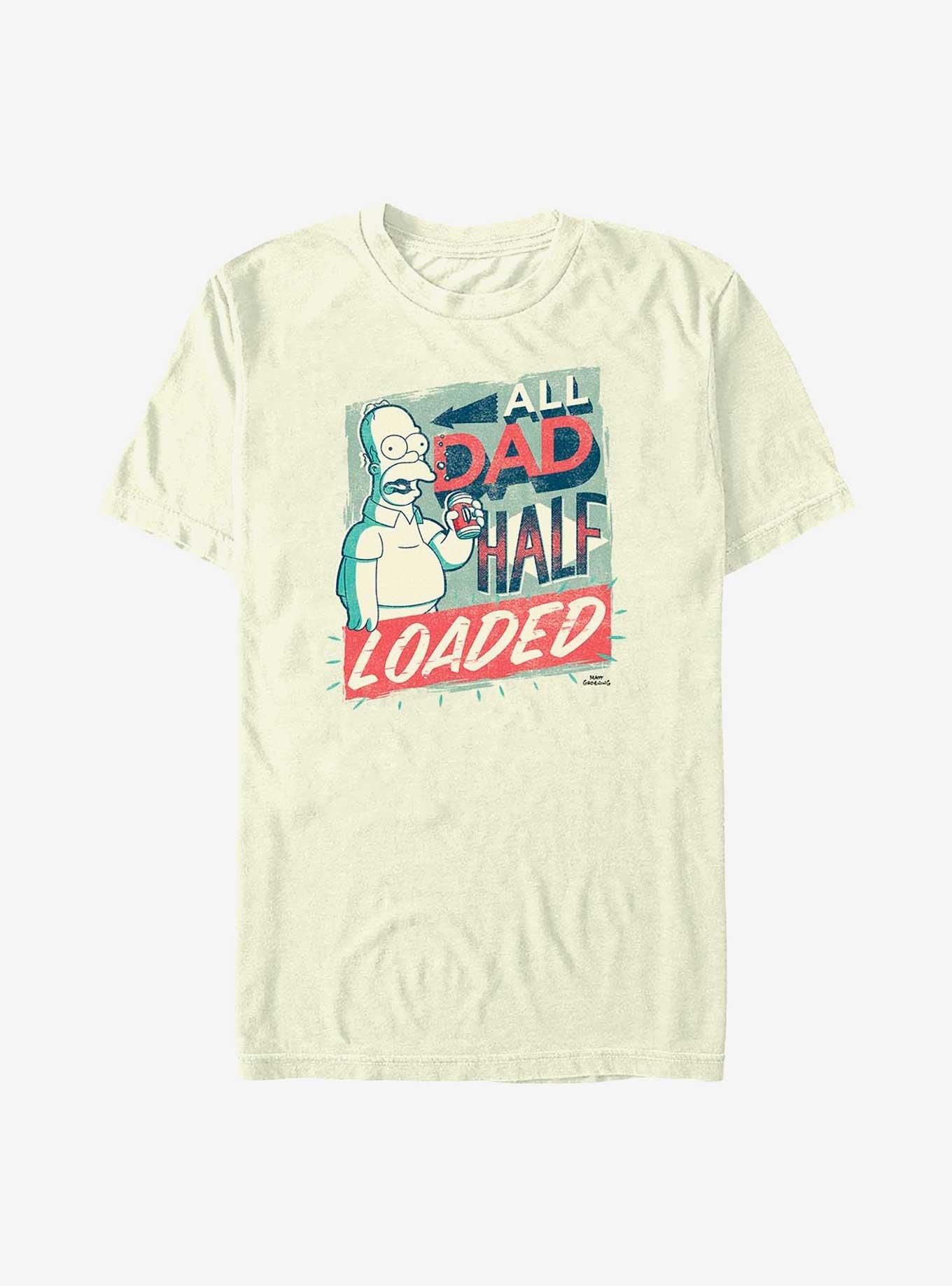 The Simpsons All Dad Half Loaded T-Shirt, NATURAL, hi-res