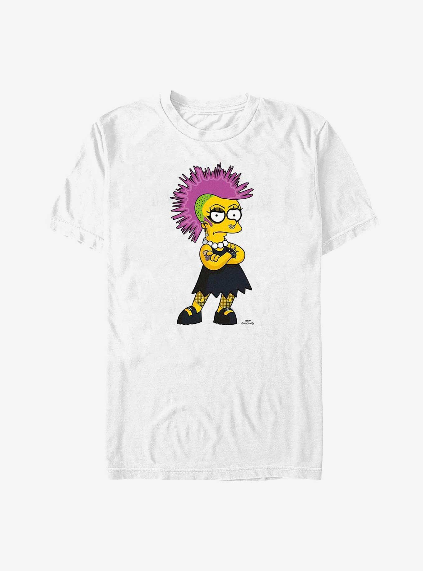 The Simpsons Lisa Goes Punk T-Shirt, WHITE, hi-res
