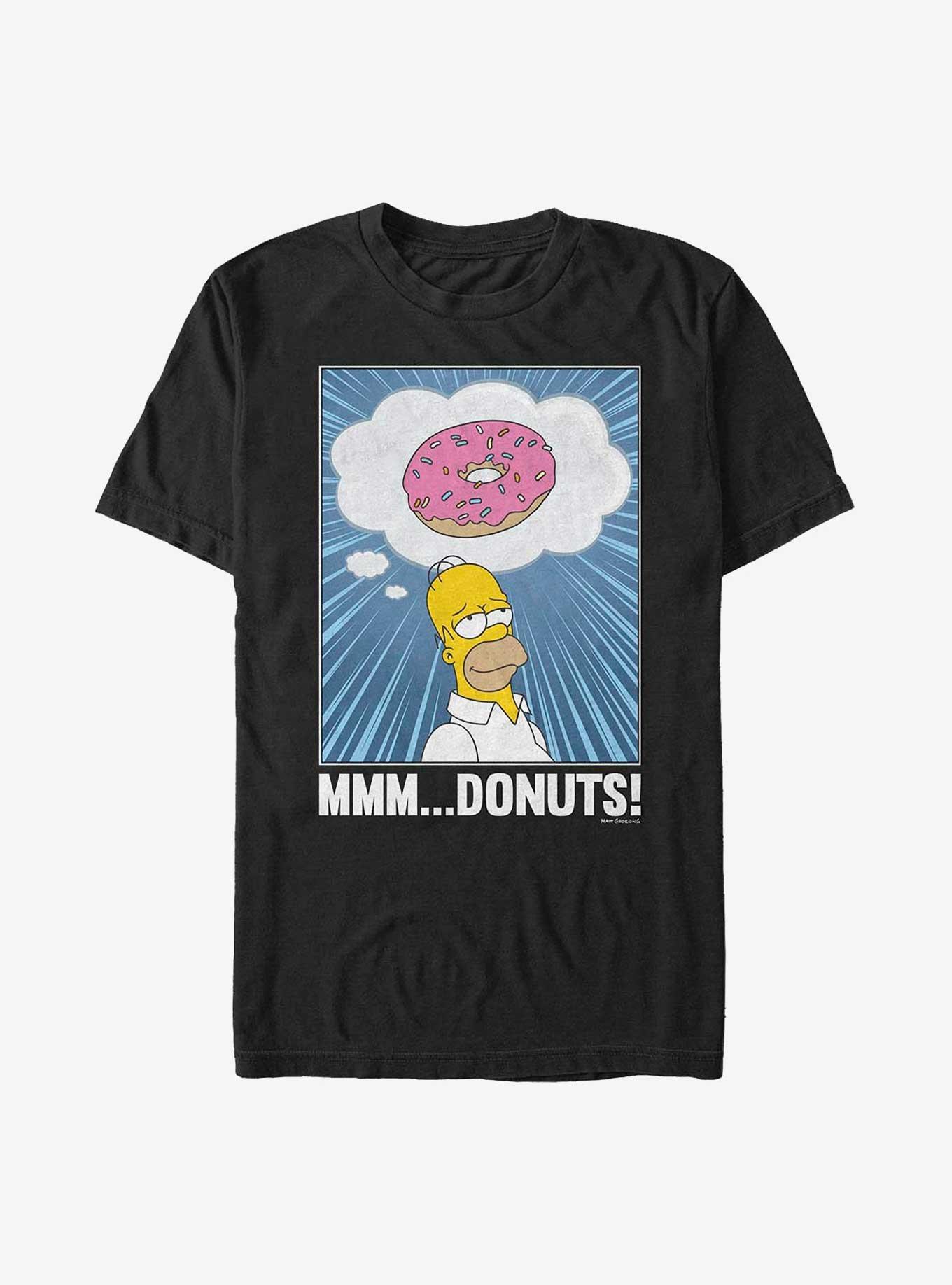 The Simpsons Mmm... Donuts! T-Shirt, BLACK, hi-res