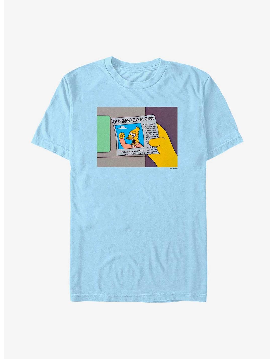 The Simpsons Grandpa Old Man Yells At Cloud Article T-Shirt, LT BLUE, hi-res