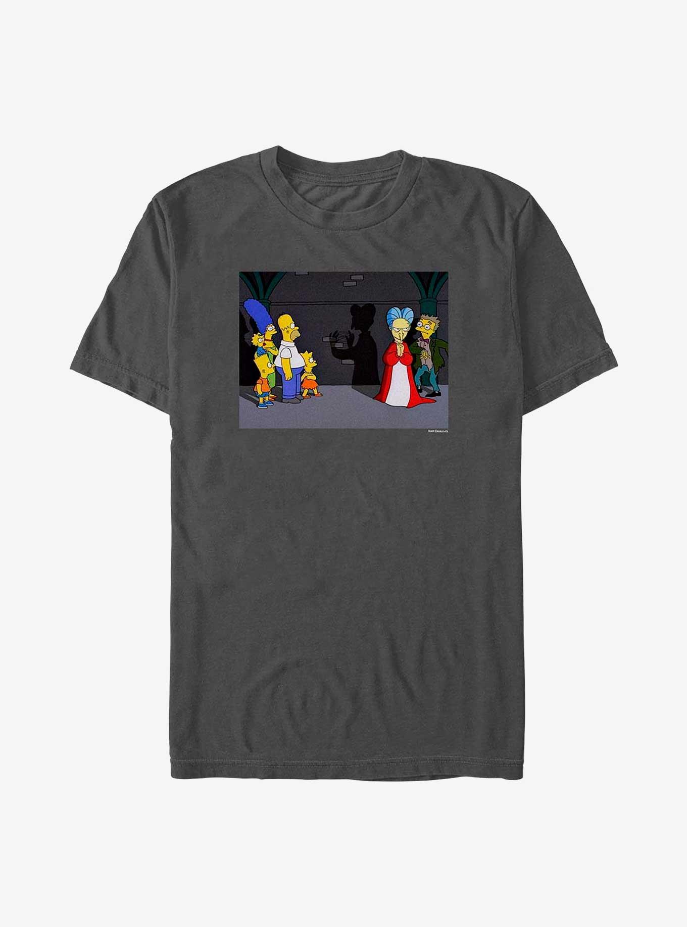 The Simpsons Shadow Dracula Burns T-Shirt, CHARCOAL, hi-res