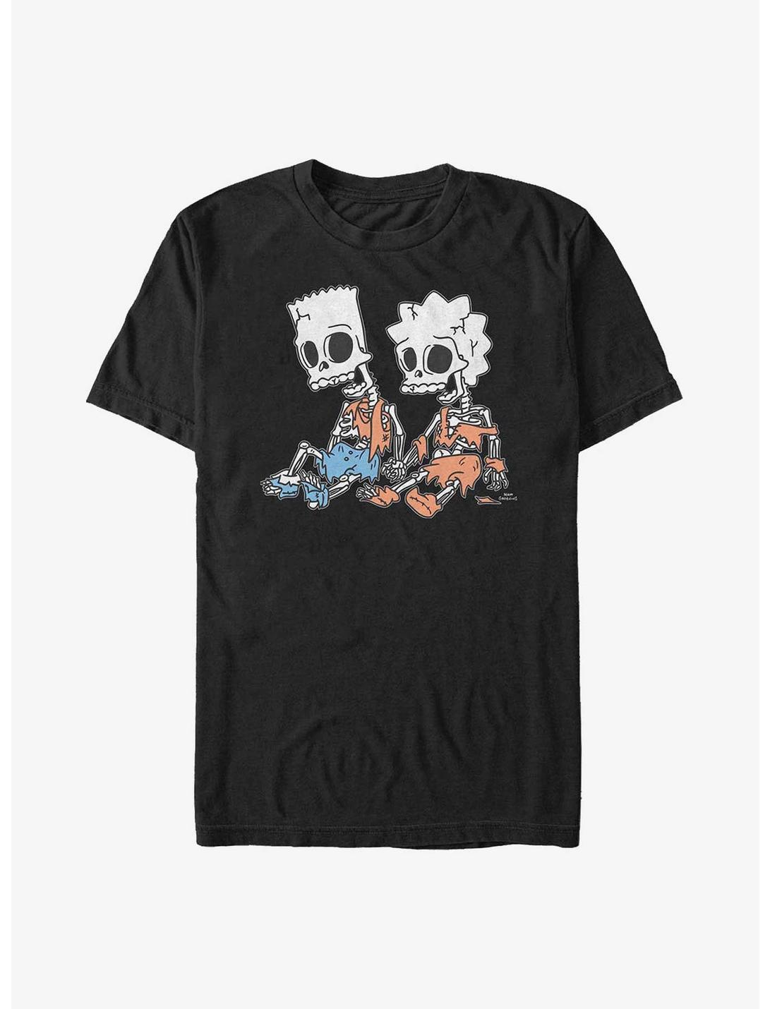 The Simpsons Skeleton Bart & Lisa T-Shirt, BLACK, hi-res
