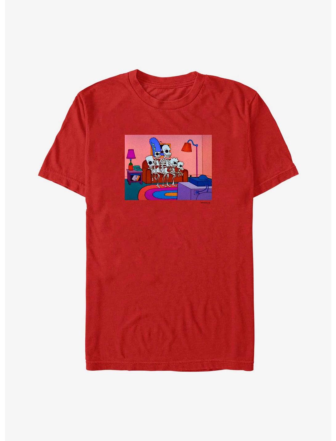 The Simpsons Treehouse Intro Couch T-Shirt, RED, hi-res