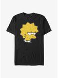 The Simpsons Unamused Lisa T-Shirt, BLACK, hi-res