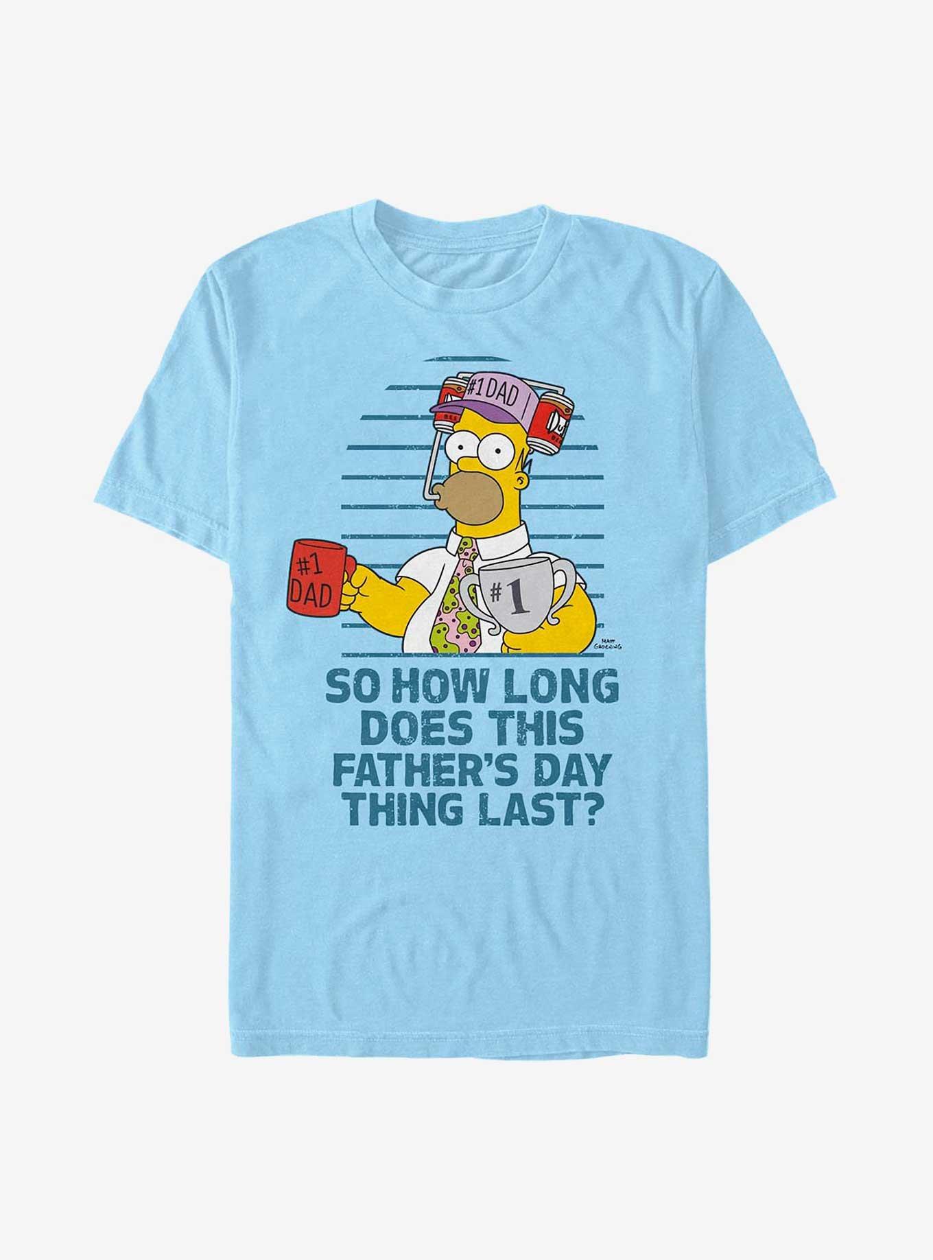 The Simpsons Homer This Father's Day Thing T-Shirt, LT BLUE, hi-res