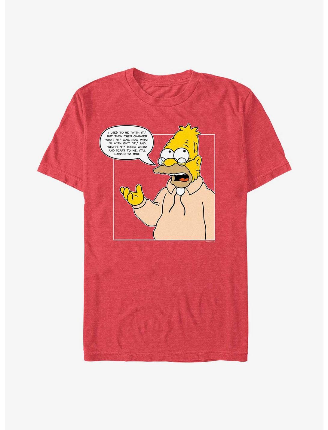 The Simpsons Forever Grandpa T-Shirt, RED HTR, hi-res