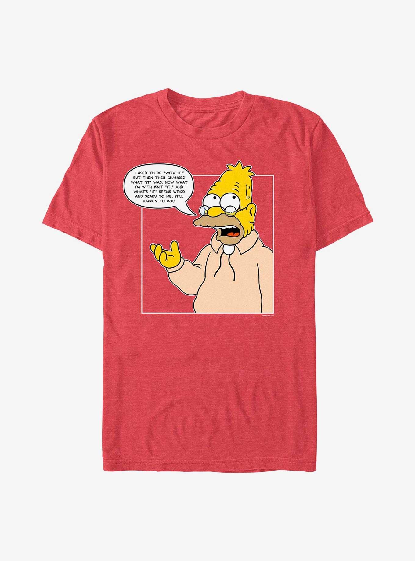 The Simpsons Forever Grandpa T-Shirt, RED HTR, hi-res