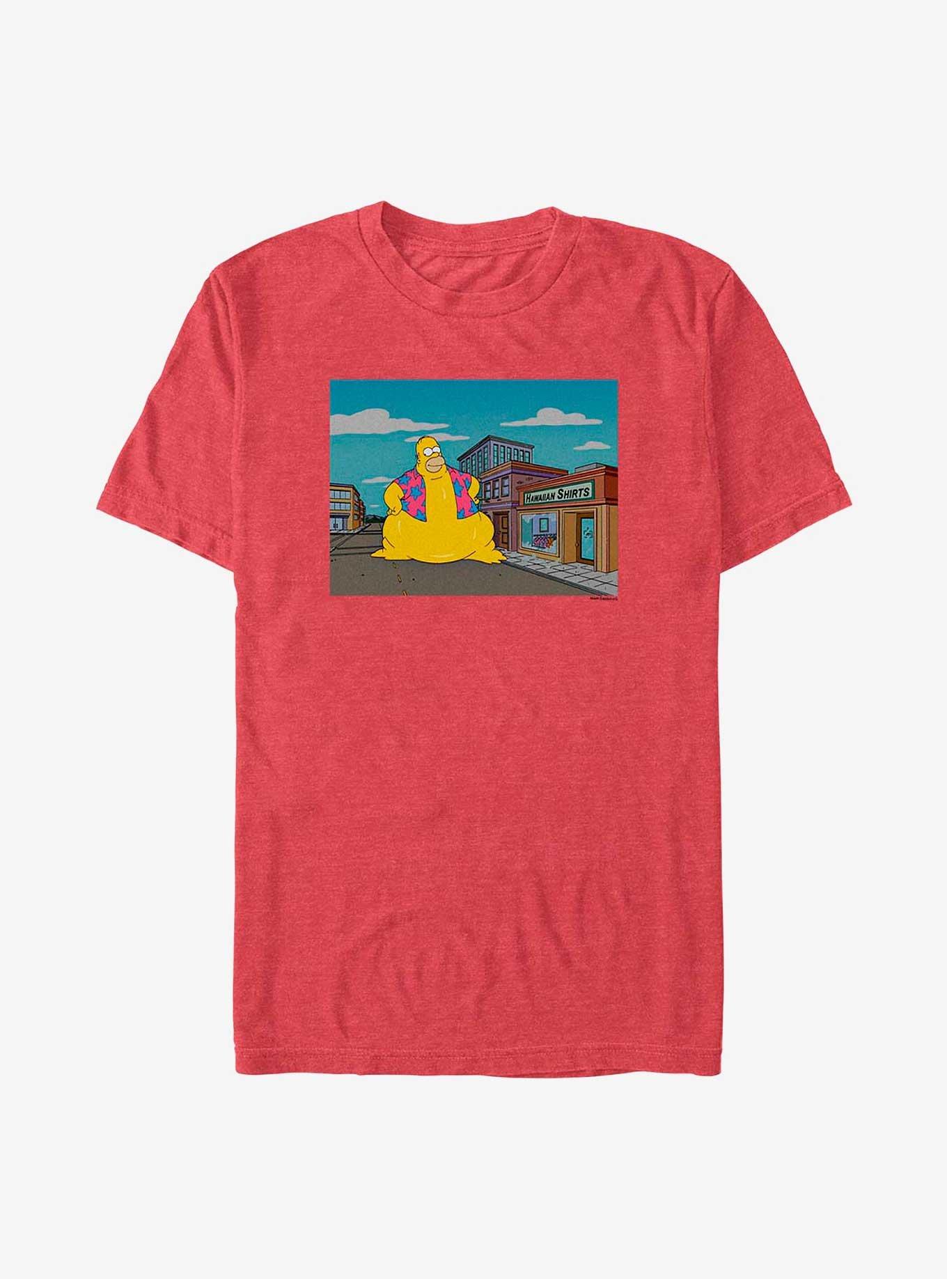 The Simpsons Homer Baby Likes Fat T-Shirt, RED HTR, hi-res