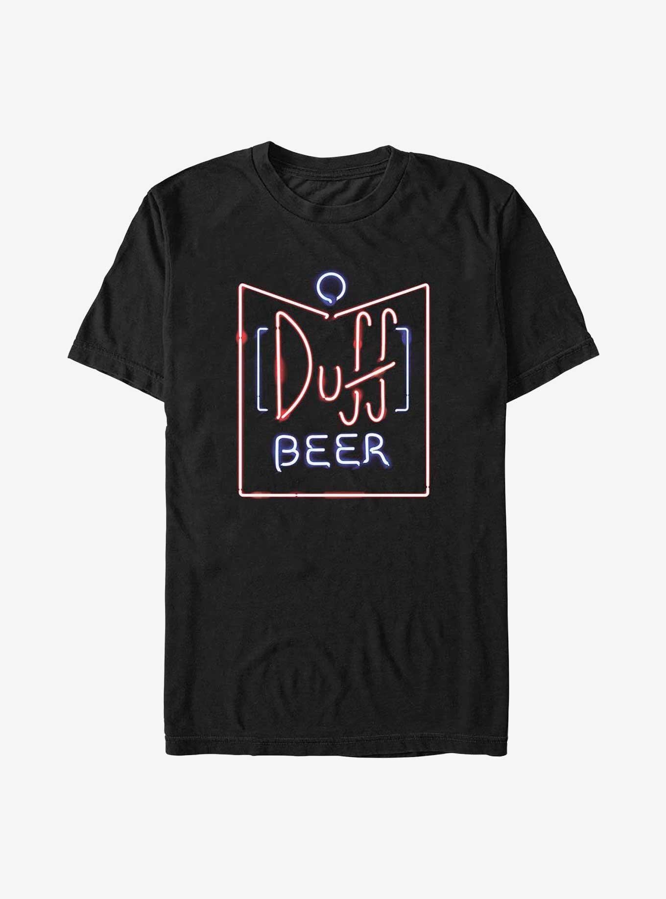 The Simpsons Duff Beer Pub Sign T-Shirt, BLACK, hi-res