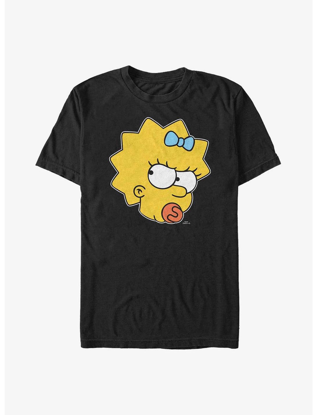 The Simpsons Sassy Maggie Face Image T-Shirt, BLACK, hi-res