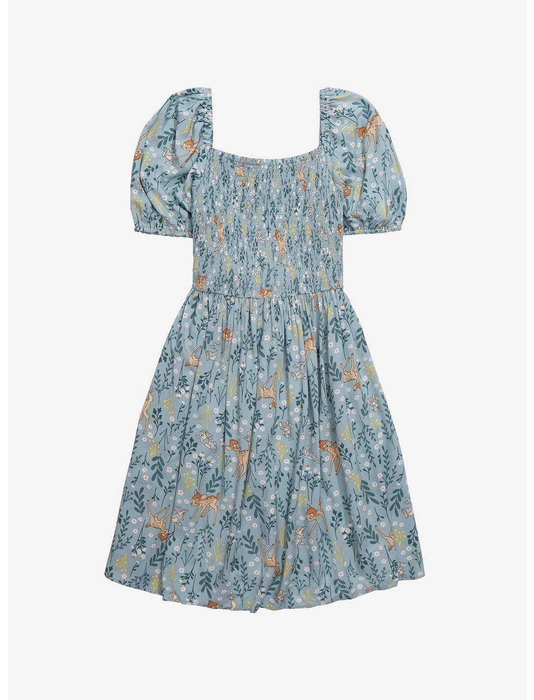 Disney Bambi Floral Spring Dress - BoxLunch Exclusive, BLUE, hi-res