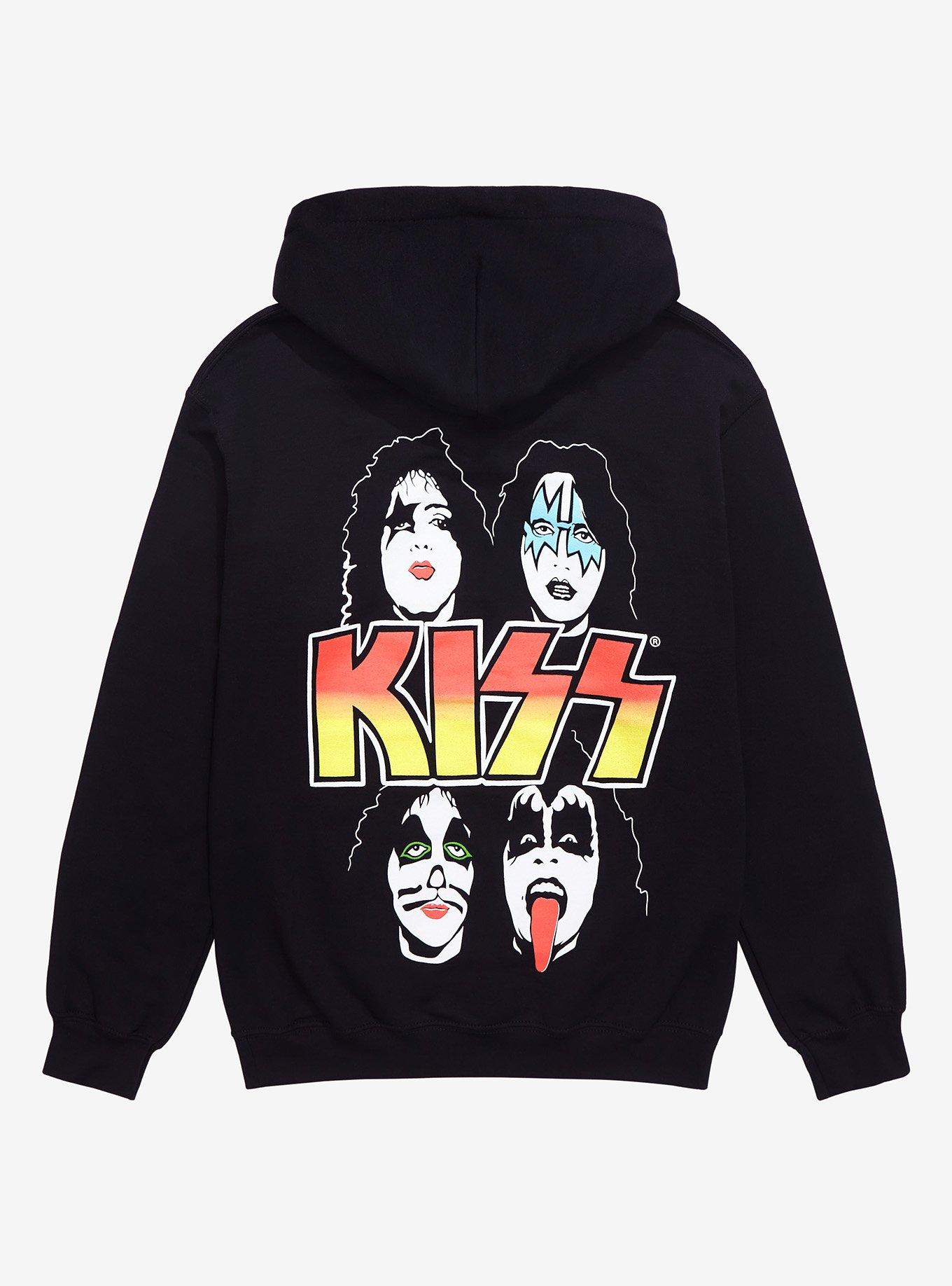 KISS Faces Hoodie, BLACK, hi-res