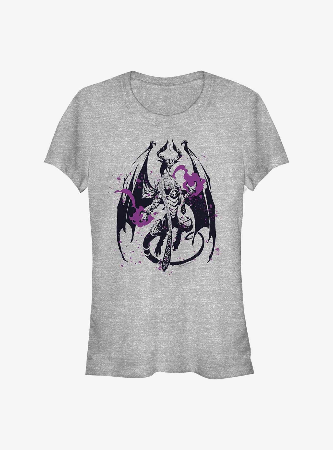 Magic The Gathering Nicol Bolas In Action Girls T-Shirt, ATH HTR, hi-res