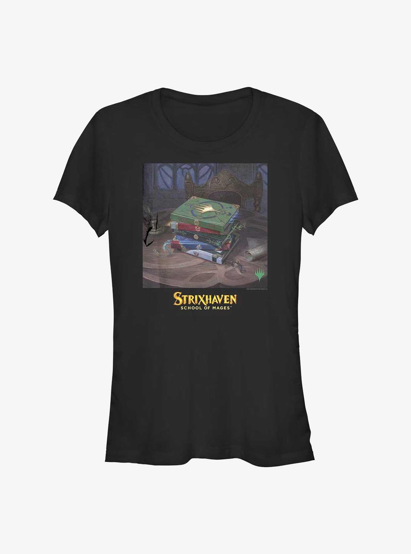 Magic The Gathering Strixhaven Books Girls T-Shirt, BLACK, hi-res