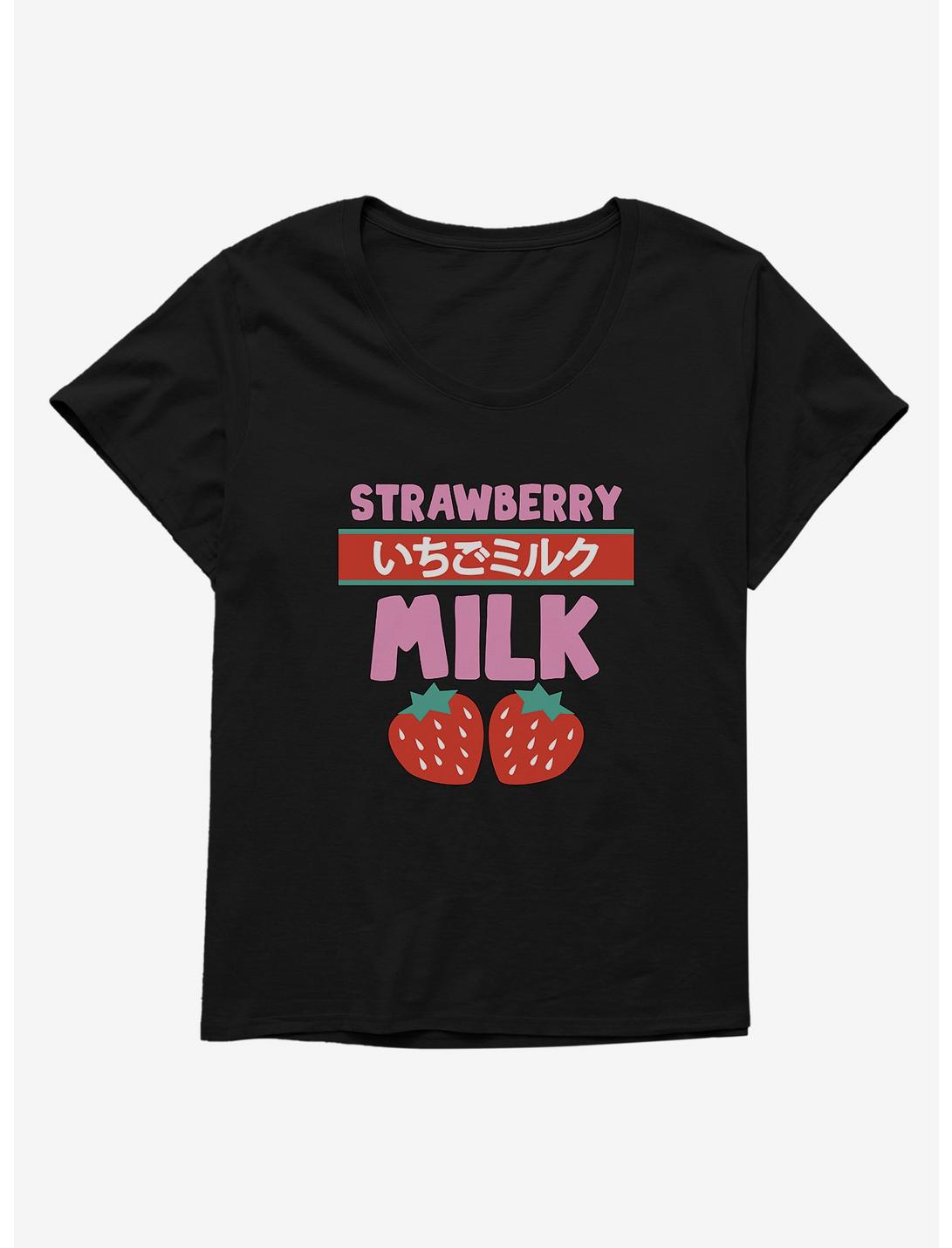 Strawberry Milk Milk Berries Womens T-Shirt Plus Size, , hi-res
