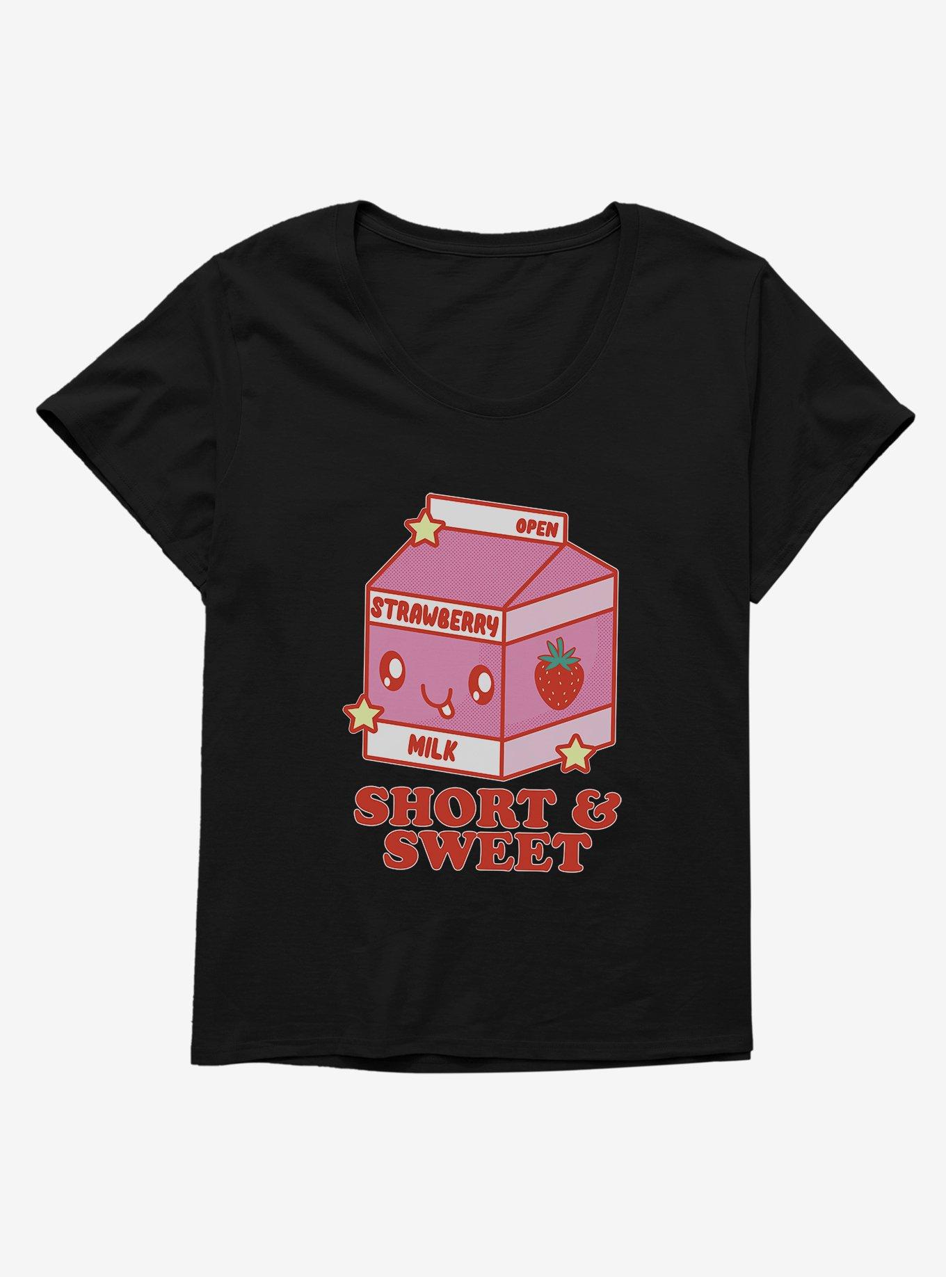 Strawberry Milk Short Sweet Womens T-Shirt Plus Size, , hi-res