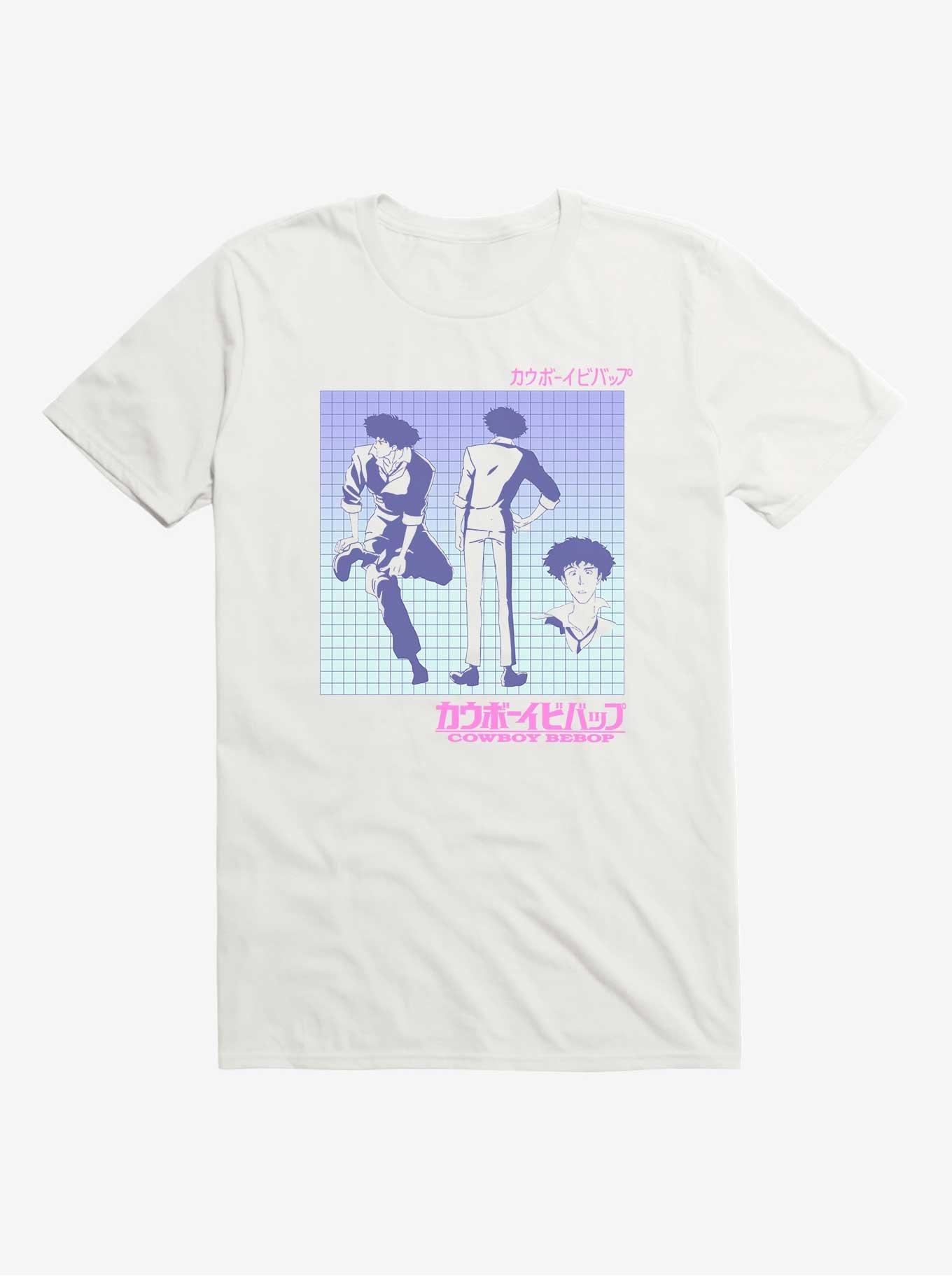 Cowboy Bebop Spike Grid Gradient T-Shirt, WHITE, hi-res