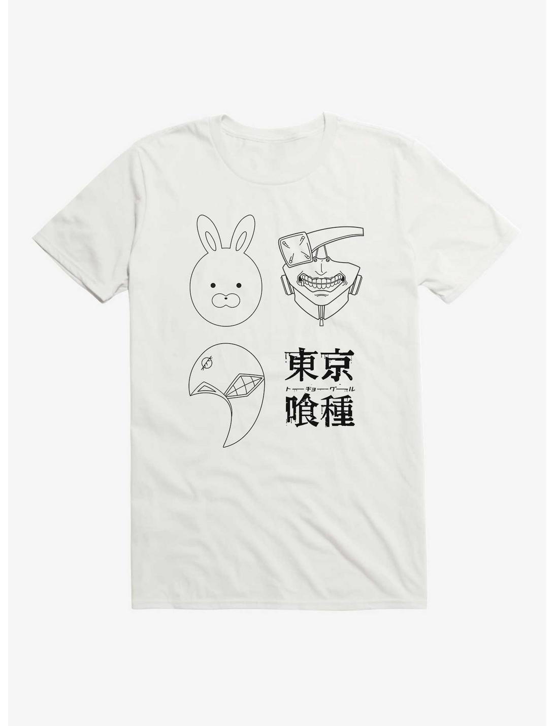 Tokyo Ghoul Line Art T-Shirt, WHITE, hi-res