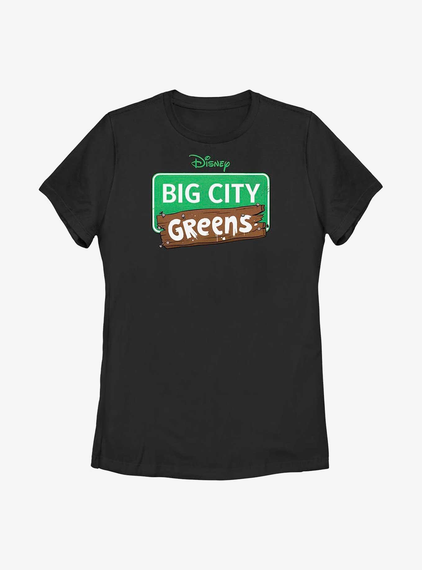 Disney Big City Greens Logo Womens T-Shirt, BLACK, hi-res