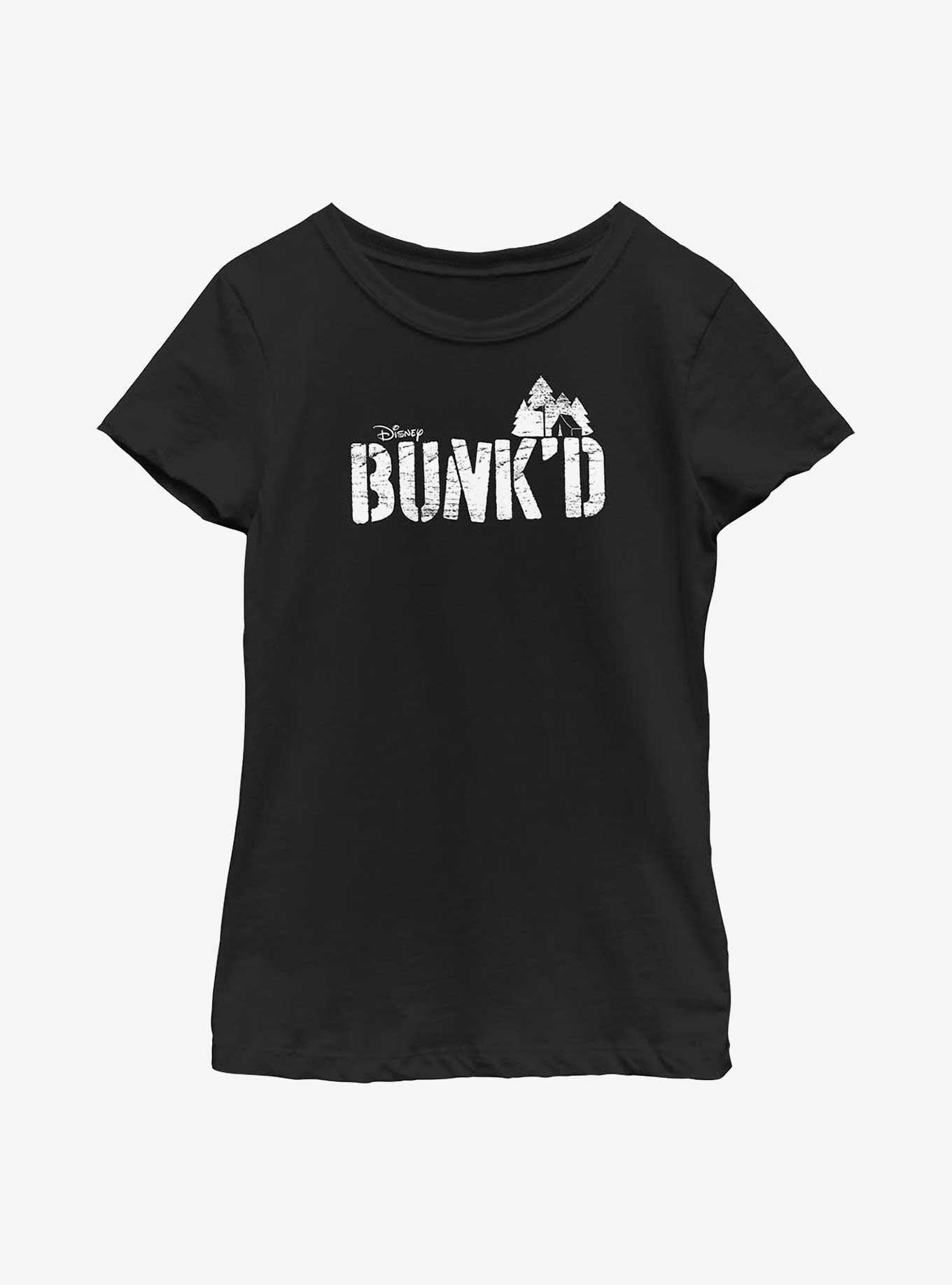 Disney Bunk'd Logo Youth Girls T-Shirt, BLACK, hi-res