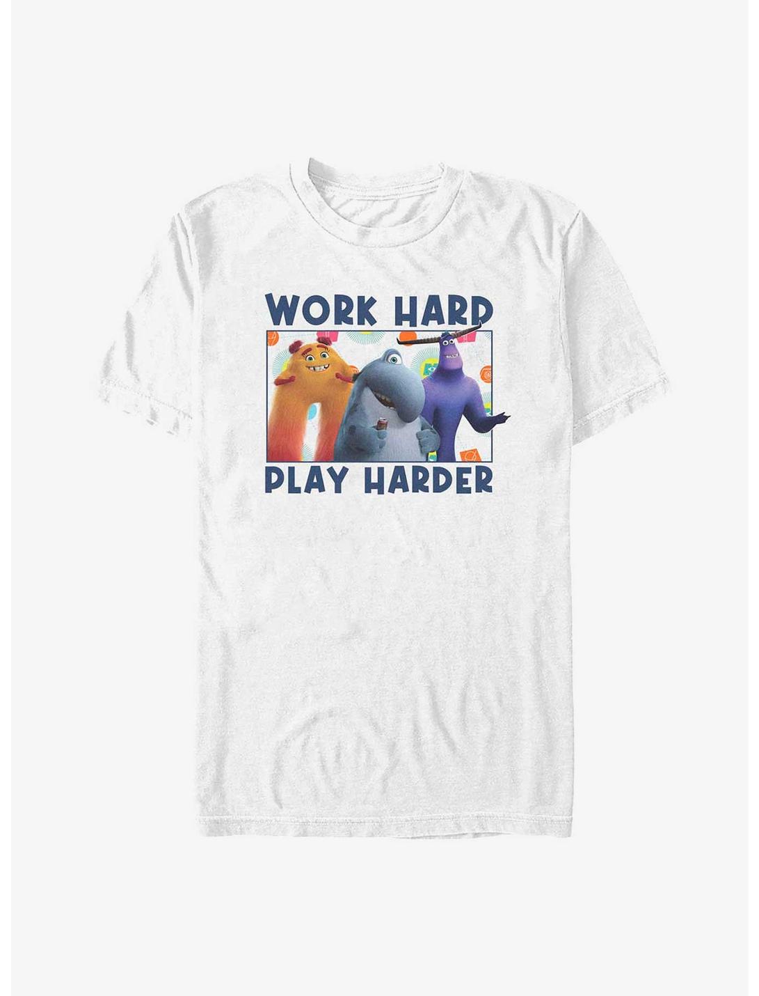 Disney Pixar Monsters At Work Play Hard T-Shirt, WHITE, hi-res