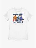 Disney Pixar Monsters At Work Play Hard Womens T-Shirt, WHITE, hi-res