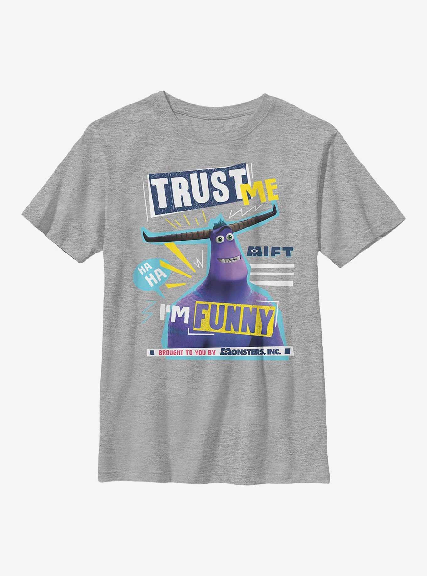 Disney Pixar Monsters At Work I'm Funny Youth T-Shirt, ATH HTR, hi-res