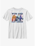 Disney Pixar Monsters At Work Play Hard Youth T-Shirt, WHITE, hi-res