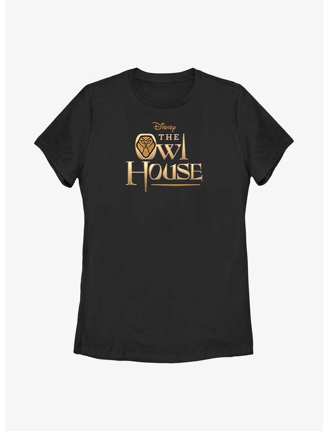 Disney The Owl House Gold Logo Womens T-Shirt, BLACK, hi-res