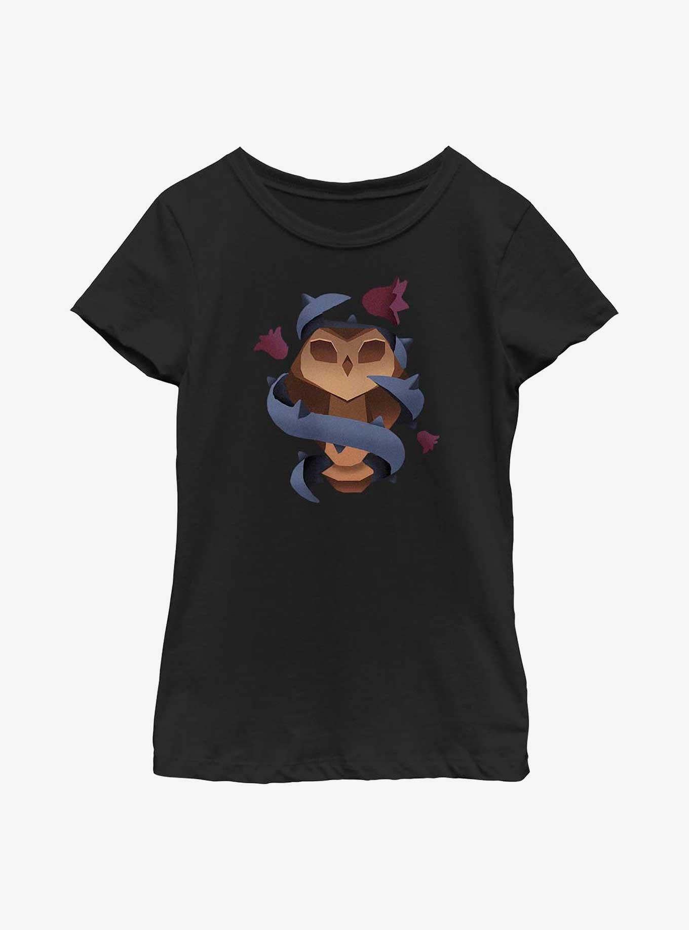 Disney The Owl House Owlbert Staff Vines Youth Girls T-Shirt, BLACK, hi-res
