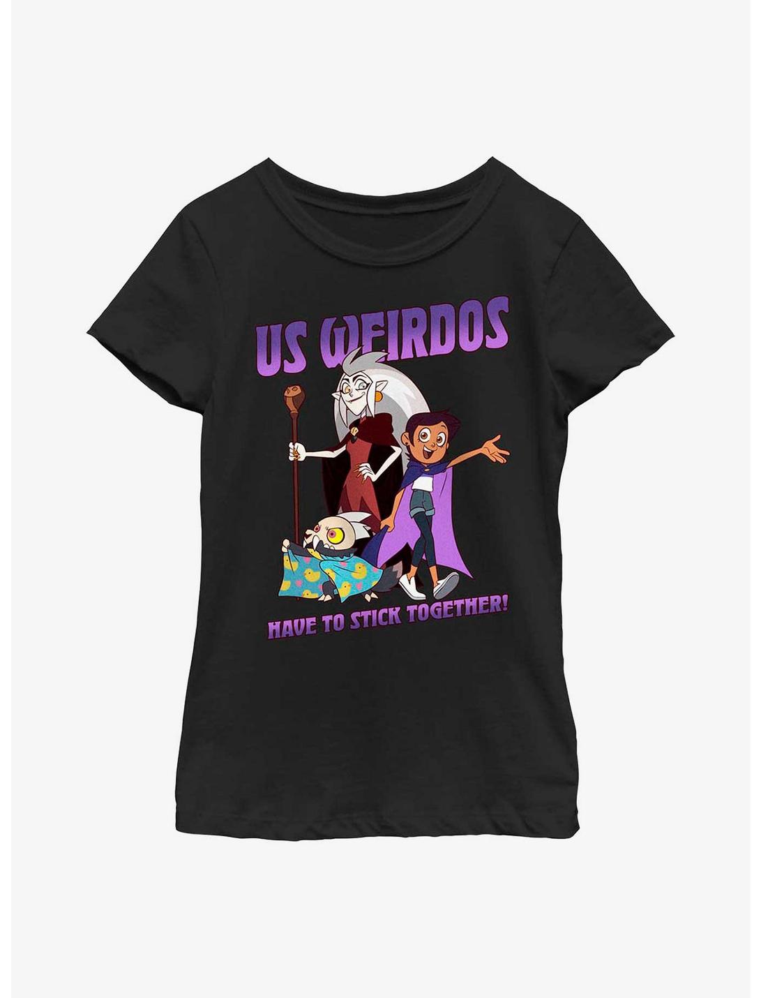 Disney The Owl House Weirdos Unite Youth Girls T-Shirt, BLACK, hi-res