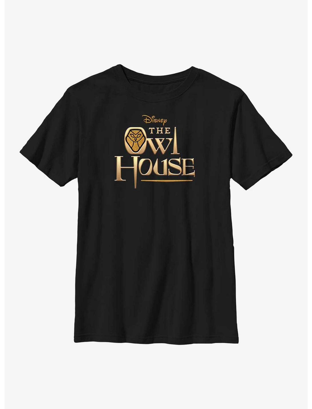 Disney The Owl House Gold Logo Youth T-Shirt, BLACK, hi-res