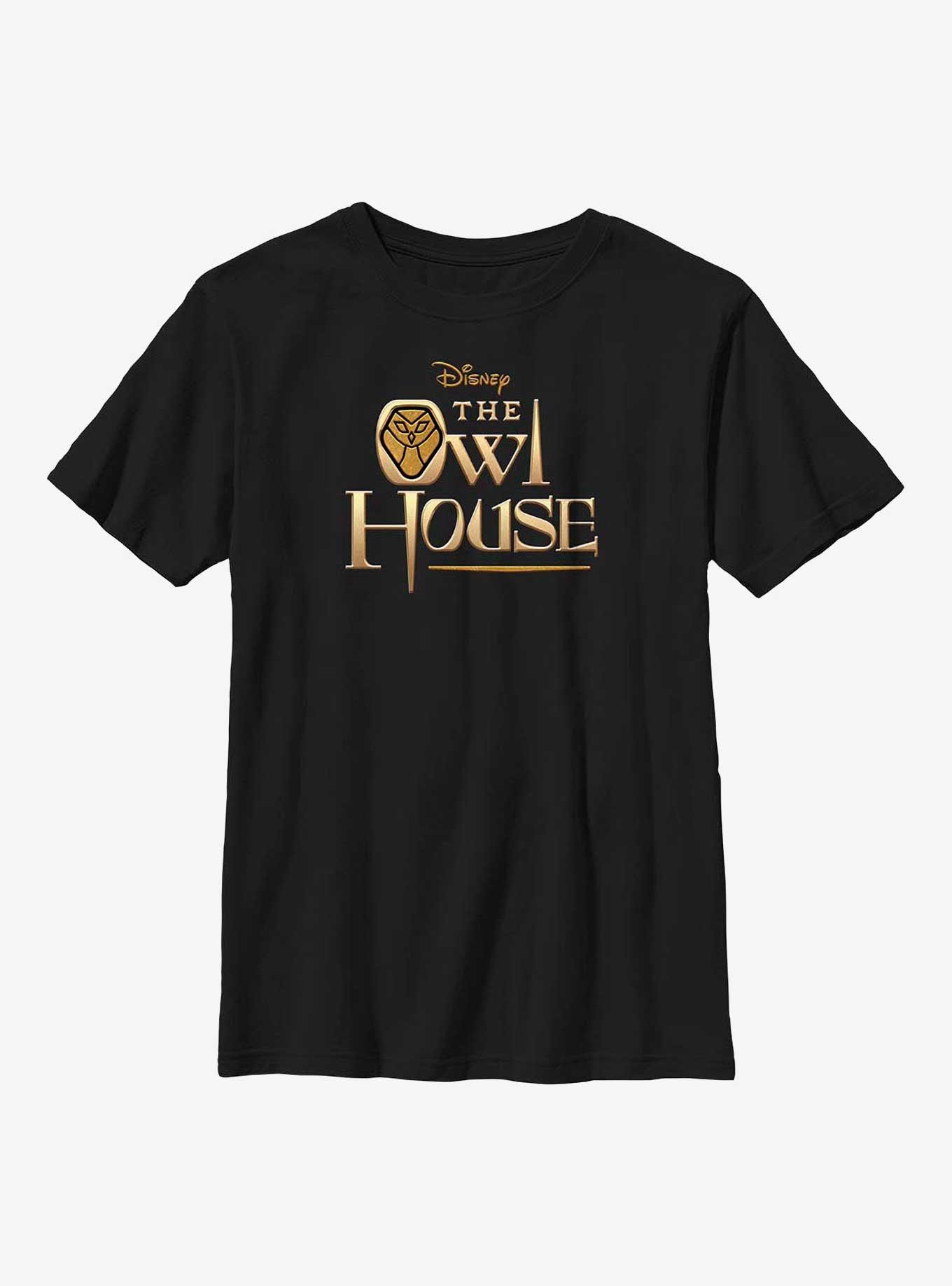 Disney The Owl House Gold Logo Youth T-Shirt, BLACK, hi-res