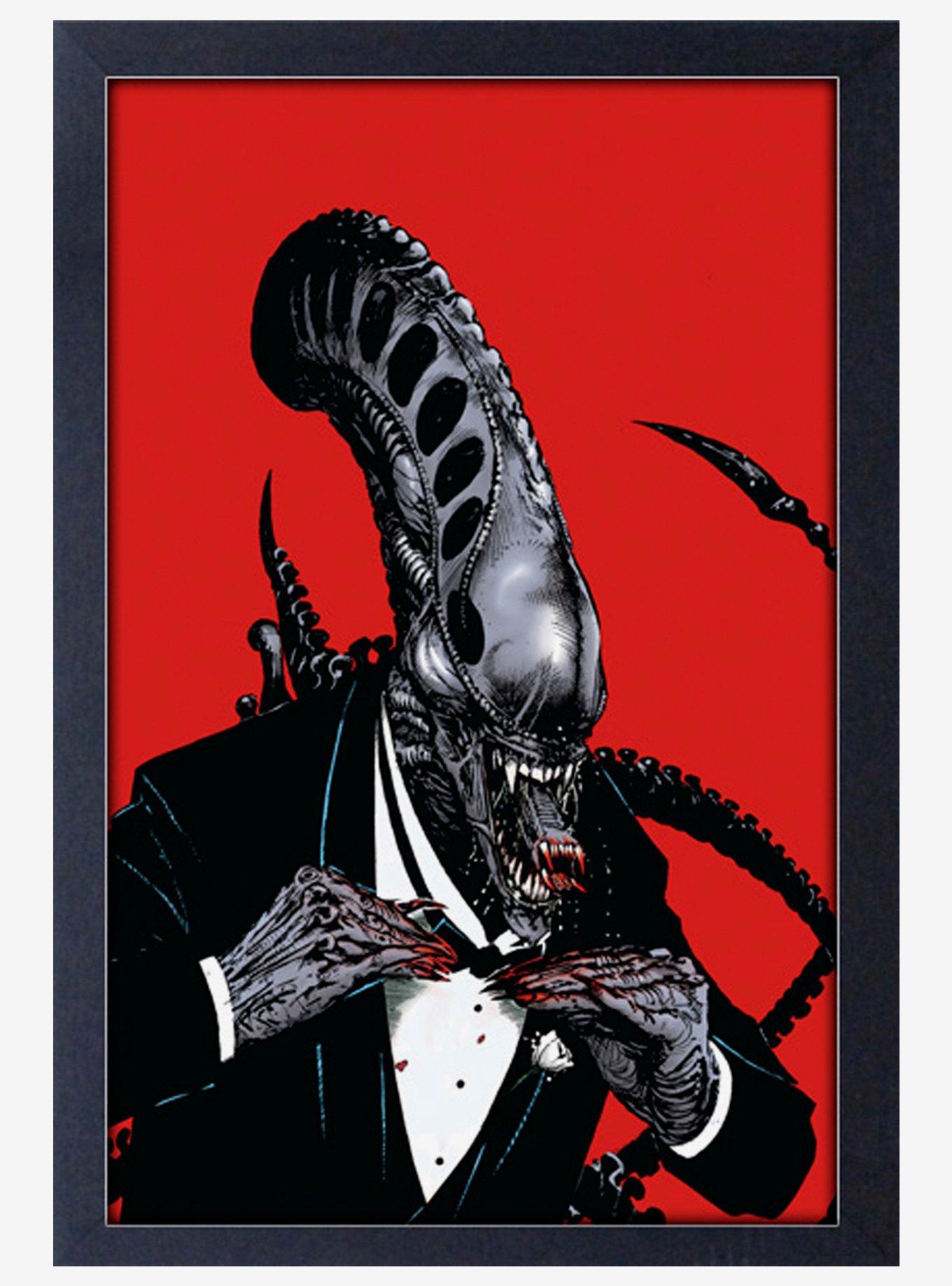 Alien Tux Framed Wood Wall Art, , hi-res