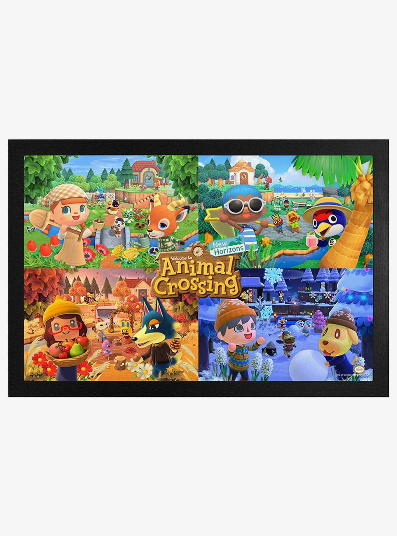 Animal Crossing New Horizons Four Seasons Framed Wood Wall Art, , hi-res