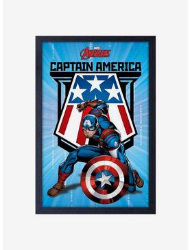 Plus Size Marvel Captain America Framed Wood Wall Art, , hi-res