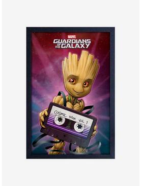 Plus Size Marvel Guardians Of The Galaxy Baby Groot Framed Wood Wall Art, , hi-res