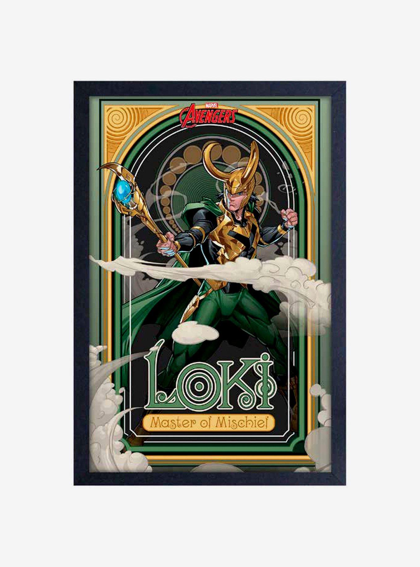Marvel Loki Master Of Mischief Framed Wood Wall Art, , hi-res