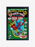Marvel Spiderman Iron Man Team Up Framed Wood Wall Art, , hi-res