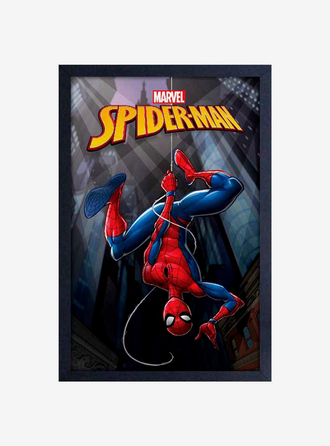 Marvel Spiderman Upside Down Framed Wood Wall Art, , hi-res