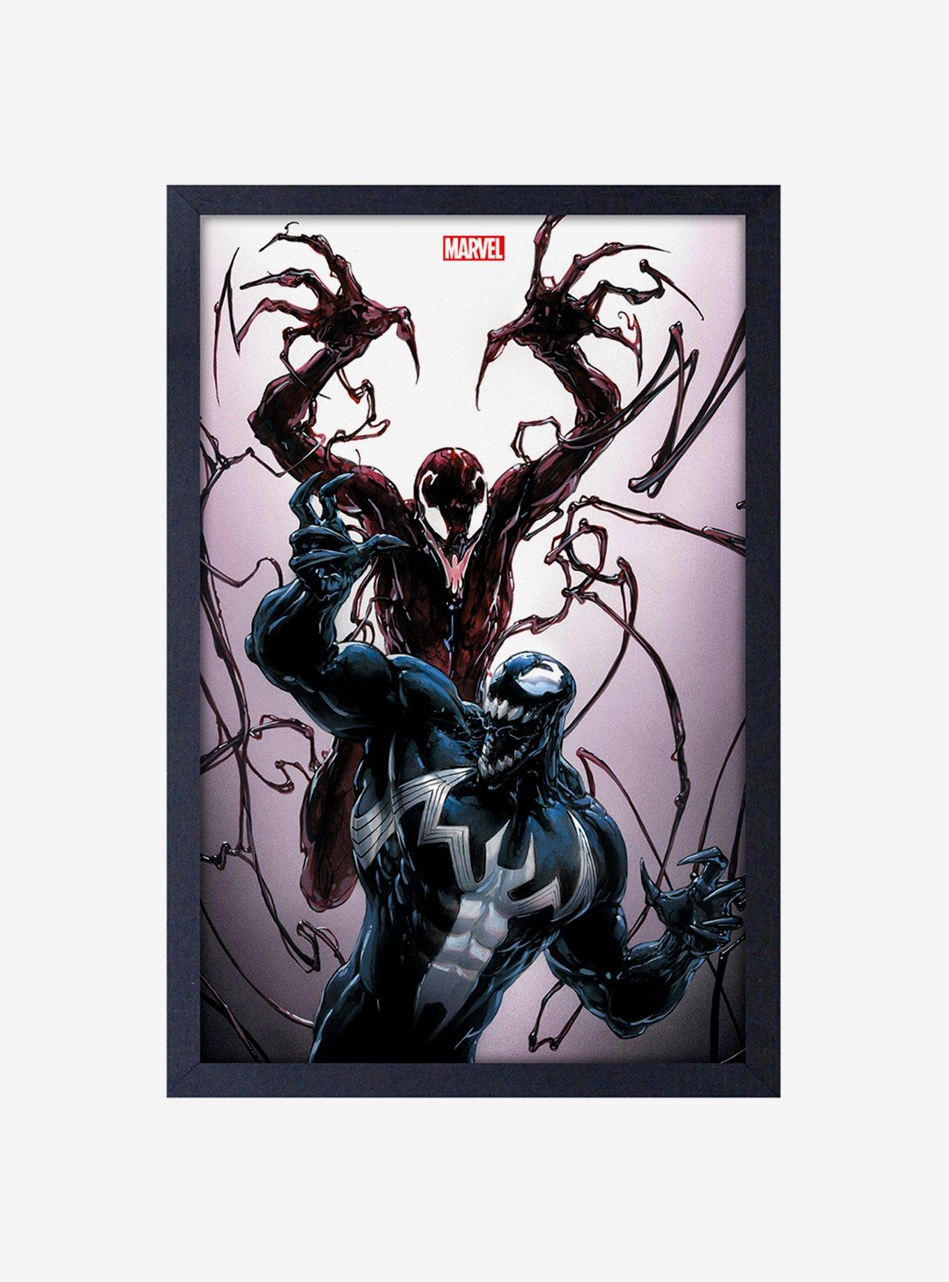 Marvel Venom Carnage Jump Scare Framed Wood Wall Art Hot Topic