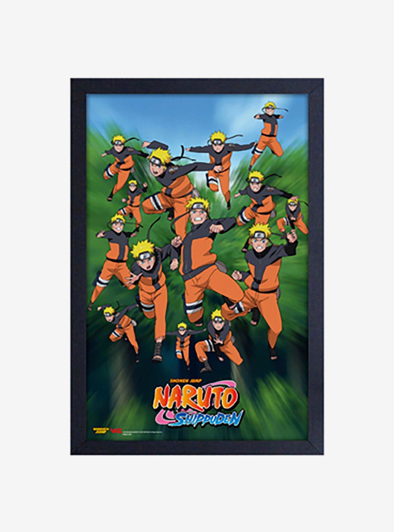 Naruto Clones Up Framed Wood Wall Art, , hi-res